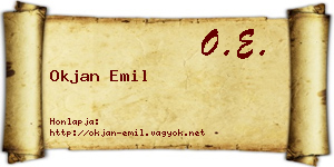Okjan Emil névjegykártya