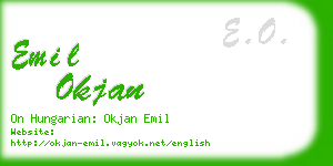 emil okjan business card